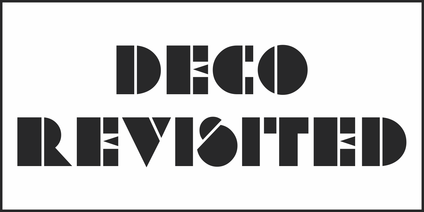 Deco Revisited JNL Regular Font preview